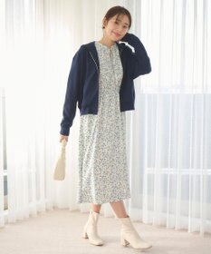 Feroux 【洗える】ダブルジップダンボールロゴ パーカー