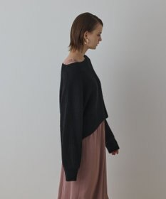 GRACE CONTINENTAL サテンレースニットワンピース