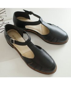 Pointer 本革 通気性Tストラップパンプス