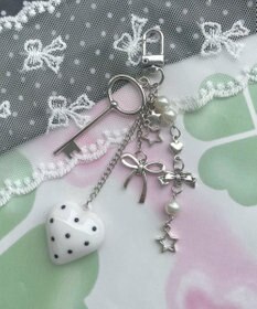 WEGO ドットハートキーホルダー