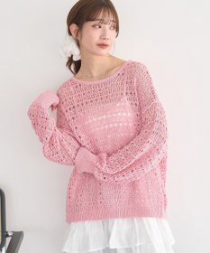 earth music&ecology メッシュニットプルオーバー