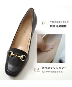 Pointer 日本製 ビット付きヒールアップローファー