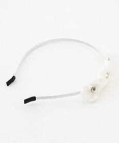 ANY KIDS シフォンお花 × ジュエル キッズ カチューシャ