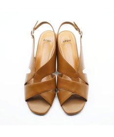 APOM モールドウエッジアシンメトリースリングバックサンダル45