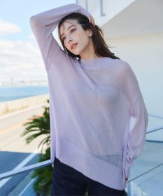 Tiaclasse 【洗える】シアープルオーバーニット