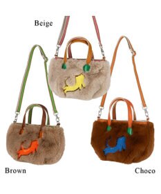 tsumori chisato CARRY キラネコファー ショルダーバッグ 手提げ 2way