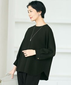 自由区 L 【17号サイズまで展開・カタログ掲載・セットアップ対応】トリアセダブルクロス ブラウス