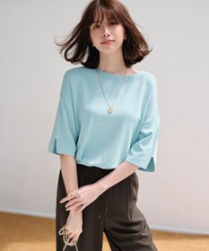 ANY SIS L 【接触冷感・UVカット・洗える】ビューティクールボートネック プルオーバー