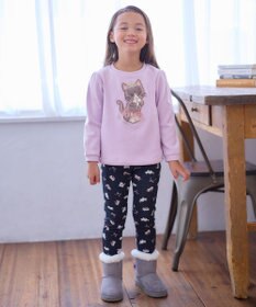 ANY KIDS 7days 裏シャギー 総柄 パンツ