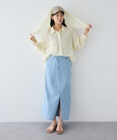 CRAFT STANDARD BOUTIQUE 【2点SET】スカーフ付きシアーストライプシャツ