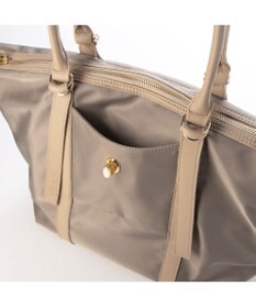 UNBILLION ペルケ perche / ナイロン×牛革かぶせジェムストーントートバッグ