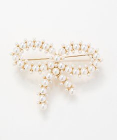 Phoebe グレインパールリボンブローチ