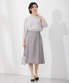 J.PRESS LADIES 【洗える】 レーヨンエリートストレッチ ドルマンスリーブ ニット