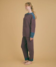 une nana cool カラーブロッキング　プルオーバー＆ロングパンツセット