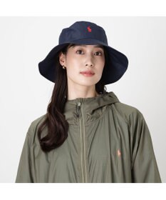 MOONBAT 【遮熱・遮光】POLO RALPH LAUREN（ポロ ラルフ ローレン）ポロポニー刺繍 リップストップ パラソルハット 帽子 あごひも付き