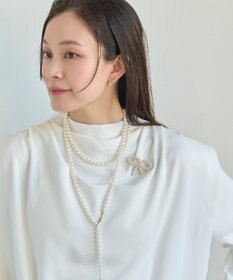 Phoebe グレインパールリボンブローチ
