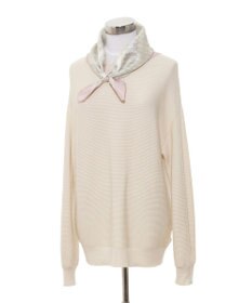 MOONBAT FURLA モノグラム柄シルク100%スカーフ 65×65cm