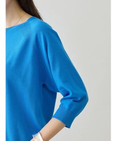 AMERICAN HOLIC ＵＶカットラグラン５分袖ニットプルオーバー