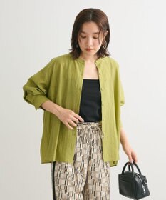 Green Parks バックシャンバンドカラーシャツ