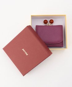 UNBILLION perche アクリル玉三つ折りミニサイフ