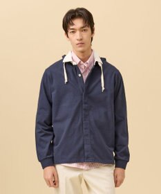 J.PRESS MEN 【フード取り外し可】フーデット ラガーシャツ ネイビー系