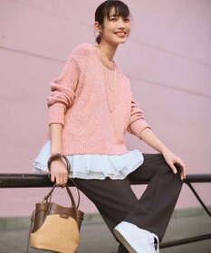 23区 【見上愛さん着用】ペーパーライクコンビ ショルダーバッグ (S)