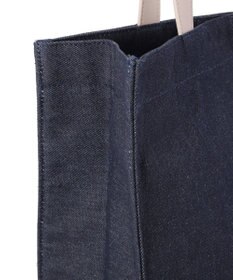 Maison de FLEUR デニムブランドロゴスクエアトートバッグ