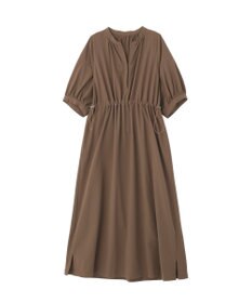 YECCA VECCA <<UVカット>>ドロストギャザー袖ワンピース