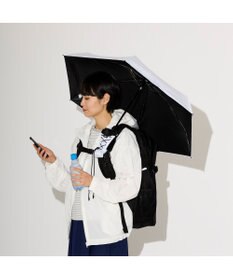MOONBAT MIZUNO(ミズノ)ハンズフリー 無地 日傘 5段折りたたみ傘 パラソル 晴雨兼用  軽量 一級遮光 遮熱効果 遮光率100% UV遮蔽100%