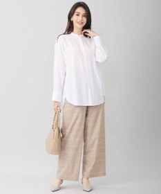 自由区 【洗える】ウィンドウペーンチェックワイド パンツ