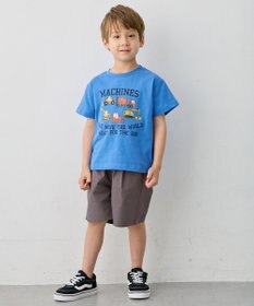 ANY KIDS 【洗濯機可能】はたらく車プリント 半袖Tシャツ