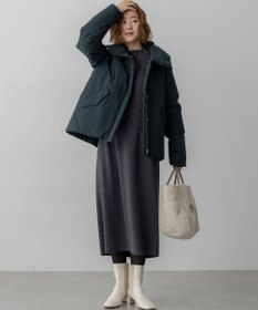 23区 L 【一部店舗限定/滝沢眞規子さん着用/撥水加工】ミリタリー Aライン ダウンコート