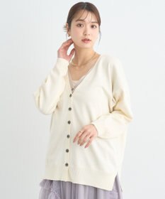 earth music&ecology レイヤード風ニットカーディガン