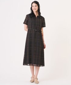 J.PRESS LADIES S シャドーチェック ワンピース