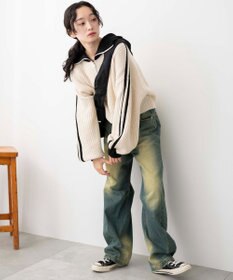 WEGO 2ラインハーフジップニットプルオーバー