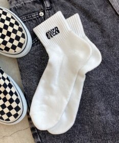 WEGO 刺繍パイルソックス（U）