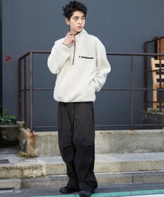 WEGO 【ユニセックス着用】フリース　ハーフZIPプルオーバー