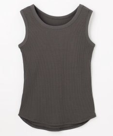 ANY テレコラウンドヘムタンクトップ スレート