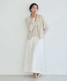 YECCA VECCA 【マシンウォッシャブル】レースニットアンサンブル