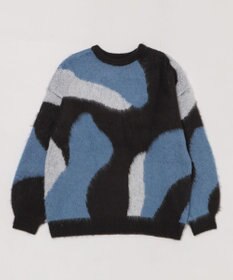 WEGO 【2025年秋冬新作】シャギーパターンニットBIGプルオーバー