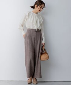 組曲 S ネコアシツィード ワイドパンツ