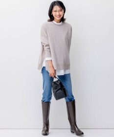 23区 【WEB限定カラーあり/洗える】ウーステッドウール ビッグシルエット ニット