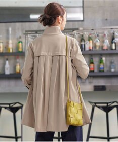 Tiaclasse 【洗える】スタンドカラープリーツコート