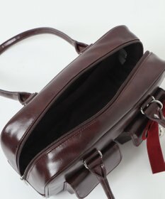 WEGO チャーム付きスクエアボストンバッグ