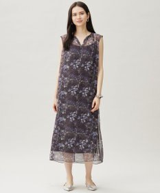 自由区 L 【カタログ掲載・洗える】ボタニカルフラワープリント ワンピース