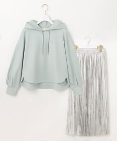 ANY SIS 【2SET】パーカー×マーブルプリントスカート セットアップ