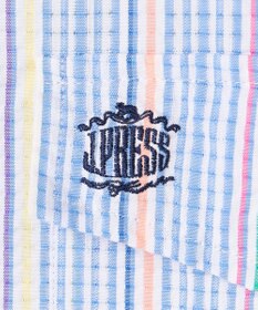 J.PRESS MEN 【KING SIZE 】【吸水速乾 / 接触冷感 / 高通気性】Aero Weave クールマックスサッカー ストライプ シャツ / B.D.