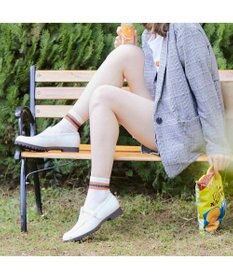 ing <ing>Tストラップタンクソールローファー