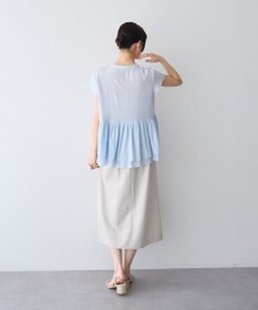 YECCA VECCA ペプラムシアーブラウス