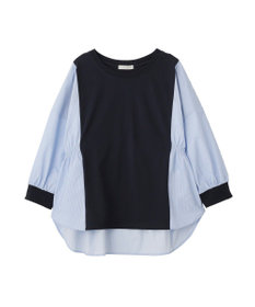 Green Parks ７分袖サイドシャーリングドッキングプルオーバ